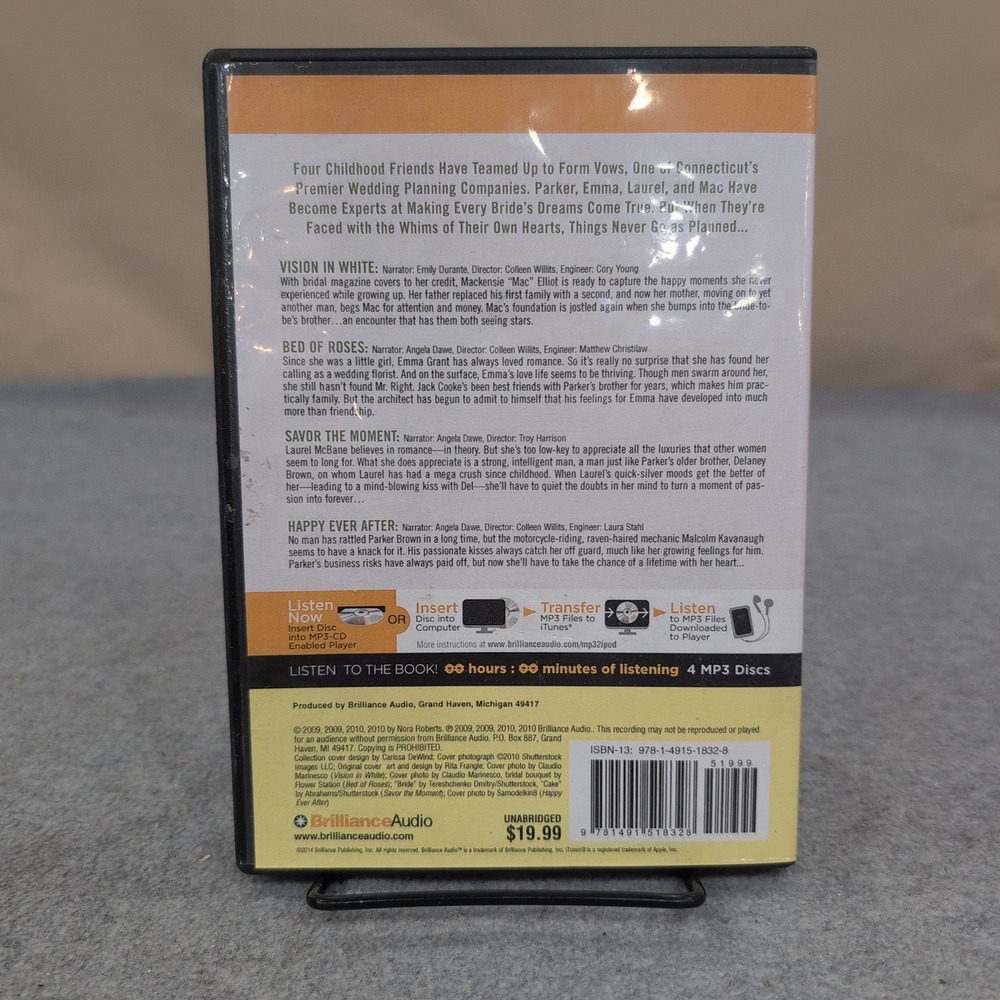 Nora Roberts The Bride Quartet Audiobook 4 Books in 1 MP3 CD Unabridged VG+ - Picture 2 of 2